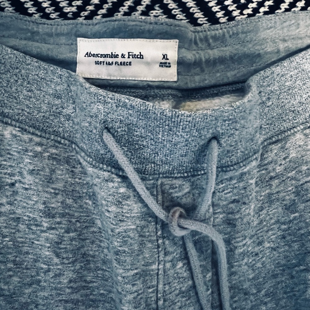 Abercrombie & Fitch Gray Sweat Joggers with Side Logo - Picture 4 of 8